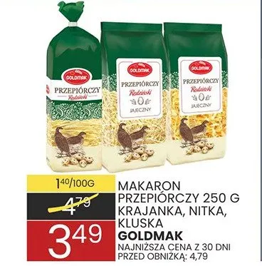 Makaron przepiórczy krajanka promocja w Wafelek