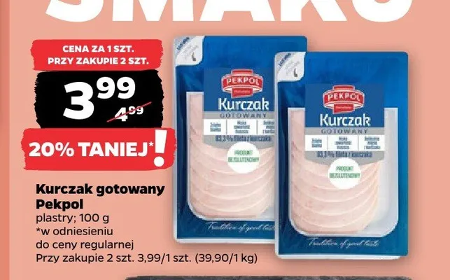 Kurczak gotowany Pekpol promocja w Netto