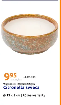 Świeca Citronella promocja w Action