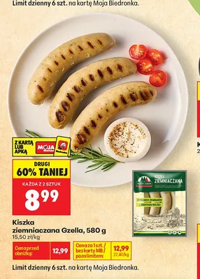 Kiszka ziemniaczana Gzella promocja w Biedronka