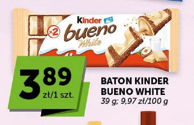 Baton Kinder Bueno White promocja w Euro Sklep