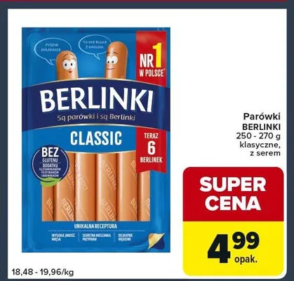 Parówki Berlinki klasyczne promocja w Globi