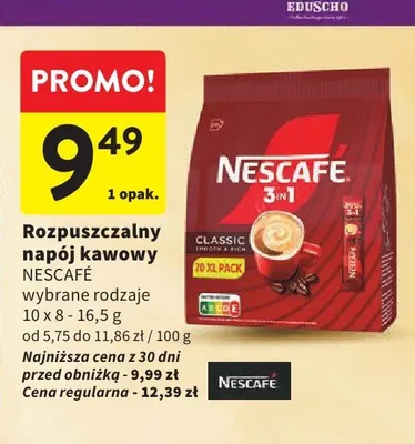 Rozpuszczalny napój kawowy NESCAFÉ promocja w Intermarche