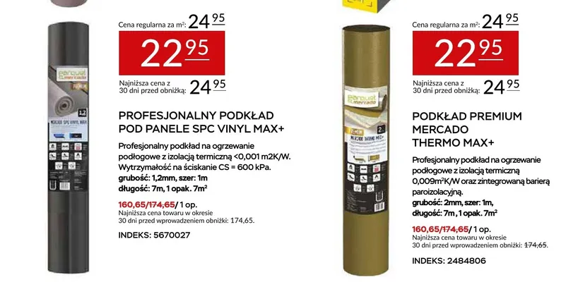 Profesjonalny podkład pod panele SPC Vinyl Max+ promocja w Abra Meble