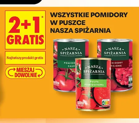 Pomidory krojone Nasza Spiżarnia promocja w Biedronka