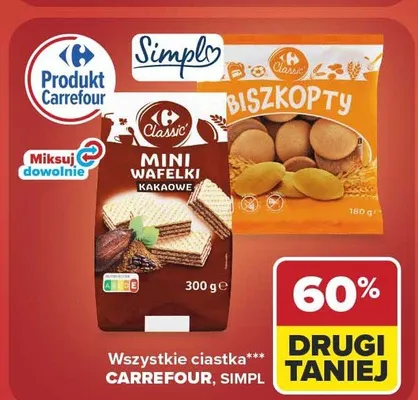 Biszkopty Carrefour Simpl promocja w Carrefour