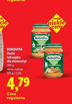 Zupka dla niemowląt BoboVita rosołek z warzywami i kurczakiem po 6 miesiącu promocja w Lidl