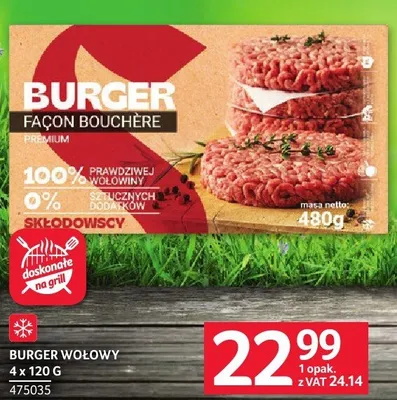 Burger wołowy promocja w Selgros