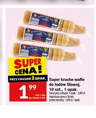 Super kruche wafle do lodów Slawoj promocja w Twój Market