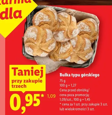 Bułka typu górskiego promocja w Lidl