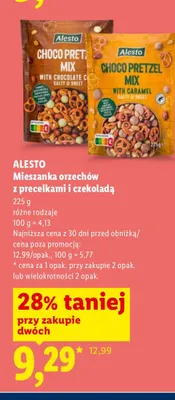 Mieszanka orzechów z precelkami i czekoladą Alesto promocja w Lidl