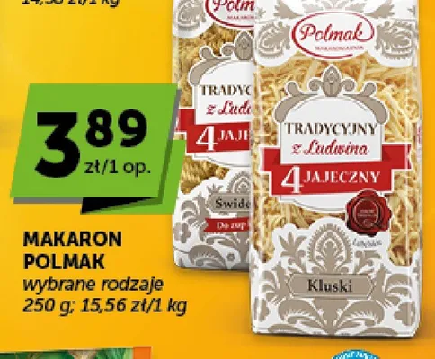 Makaron tradycyjny z Ludwina 4-jajeczny Świdry Polmak promocja w Euro Sklep