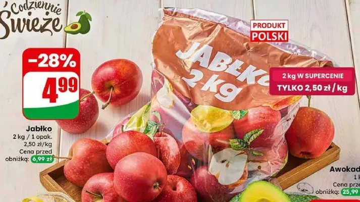 Jabłko 2 kg promocja w Dino