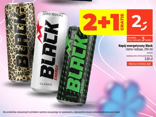 Napój energetyczny Black Zero Cukru Classic promocja w Dealz