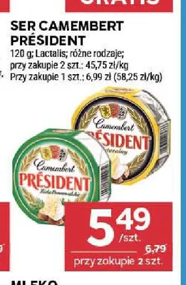 Ser camembert naturalny Président promocja w Stokrotka