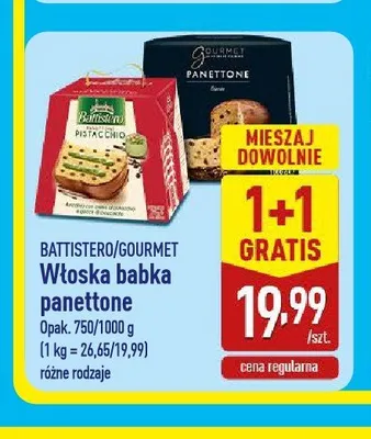 Włoska babka panettone Gourmet promocja w Aldi
