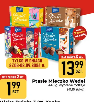 Ptasie Mleczko waniliowe E.Wedel promocja w Społem Częstochowa