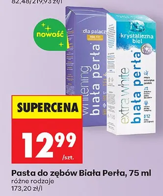 Pasta do zębów Biała Perła whitening dla palaczy promocja w Biedronka