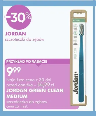 Szczoteczka do zębów Jordan Green Clean Medium promocja w Super-Pharm