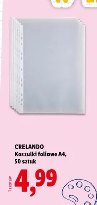 Koszulki foliowe A4 Crelando promocja w Lidl