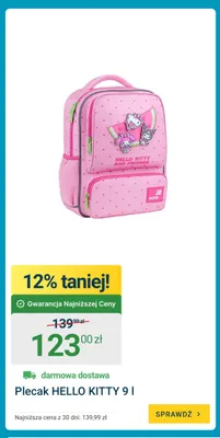 Plecak Hello Kitty 9 l promocja w ERLI