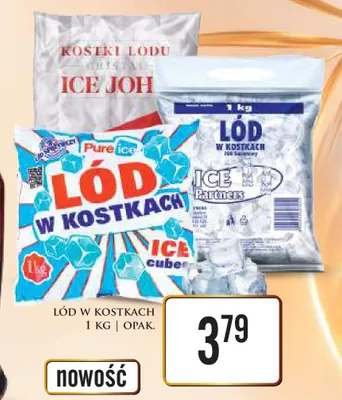Lód w kostkach Ice Partners promocja w Dino