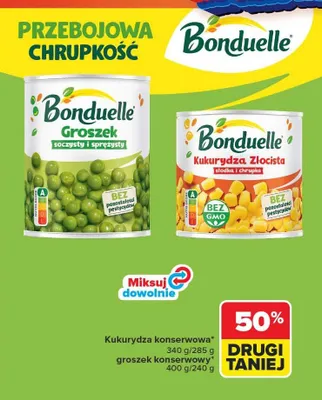 Groszek konserwowy Bonduelle promocja w Carrefour