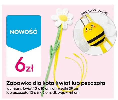Zabawka dla kota kwiat lub pszczoła promocja w Pepco
