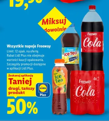 Napój gazowany Freeway Cola 4-pak promocja w Lidl