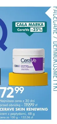 Krem z peptydami CeraVe Skin Renewing promocja w Super-Pharm