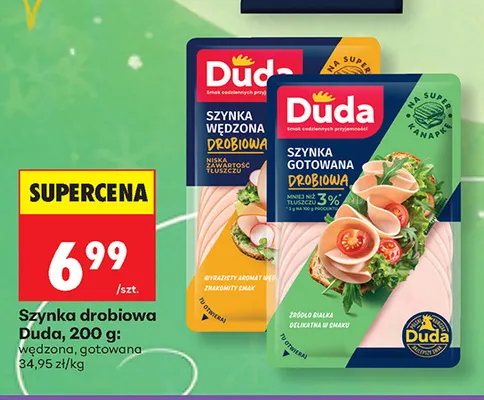 Szynka drobiowa Duda gotowana promocja w Biedronka