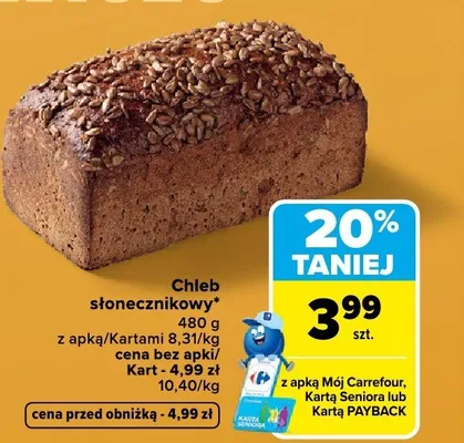 Chleb słonecznikowy promocja w Carrefour
