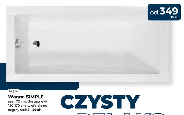 Stelaż do wanny Besco promocja w PSB Mrówka