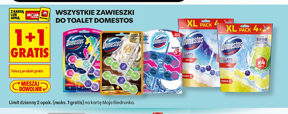 Zawieszki do toalet Domestos promocja w Biedronka
