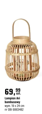 Lampion Ari bambusowy promocja w OBI