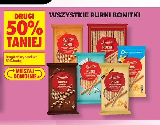 Rurki Bonitki o smaku śmietankowym promocja w Biedronka