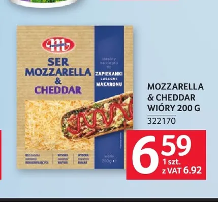 Ser Mozzarella & Cheddar wióry Mlekovita promocja w Selgros