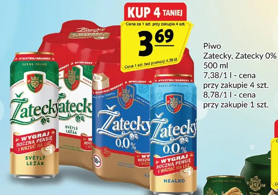 Piwo Zatecky 0.0% bezalkoholowe promocja w Prim Market