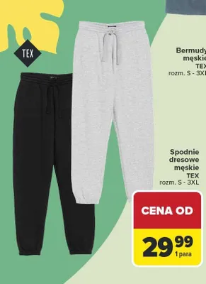 Spodnie dresowe męskie TEX rozm. S - 3XL promocja w Carrefour