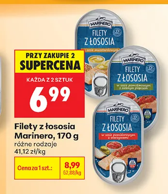 Filety z łososia w sosie pomidorowym z warzywami Marinero promocja w Biedronka