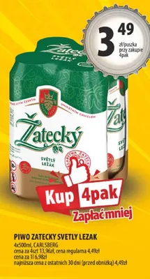 Piwo Zatecky Svetly Lezak promocja w Arhelan