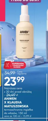 Termoochronna mgiełka do włosów Anwen x Klaudia Matuszewska promocja w Super-Pharm