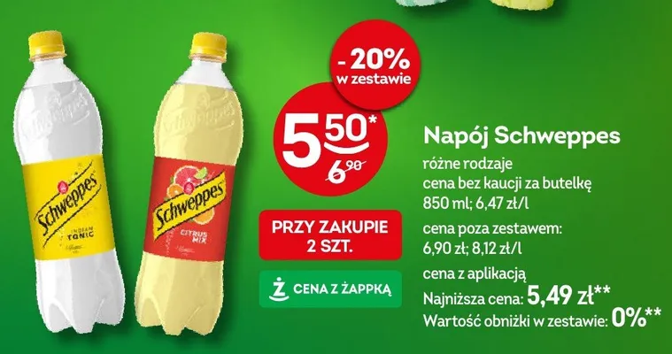 Napój Schweppes Citrus Mix promocja w Żabka