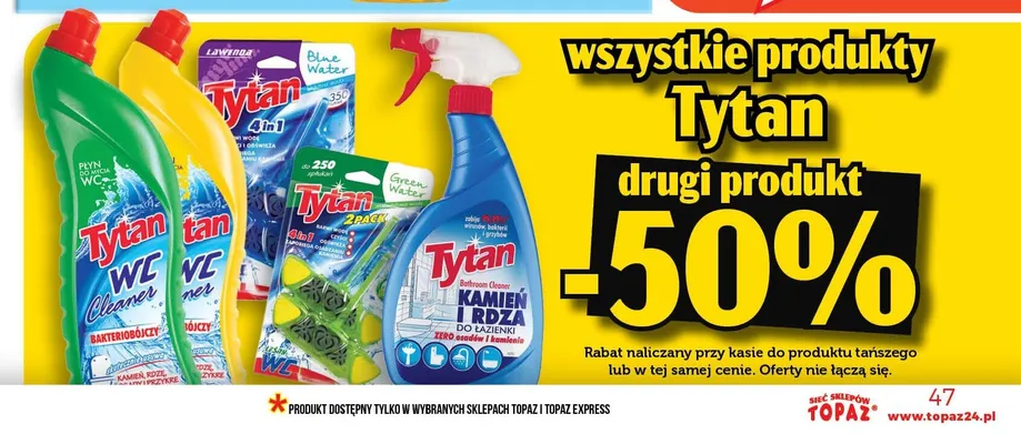Płyn do WC Tytan bakteriobójczy zielony promocja w TOPAZ