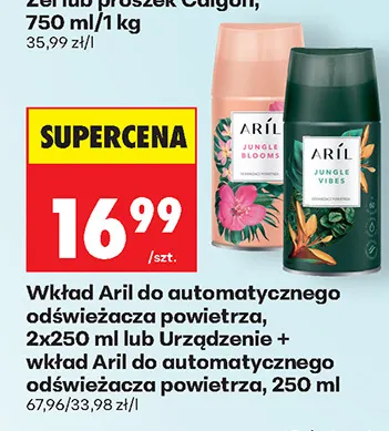 Wkład do automatycznego odświeżacza powietrza Aril 2-pak promocja w Biedronka