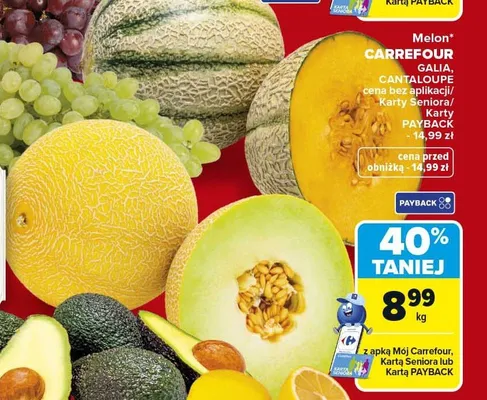 Melon Cantaloupe Carrefour promocja w Carrefour