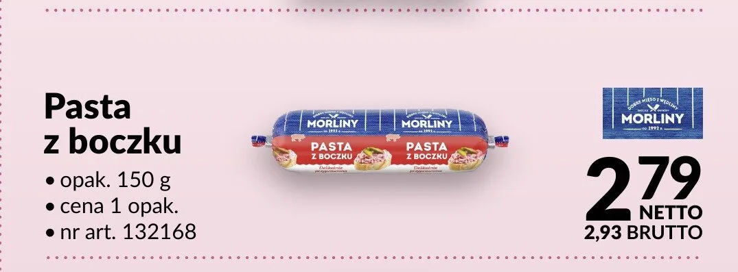 Pasta z boczku Morliny promocja w Makro