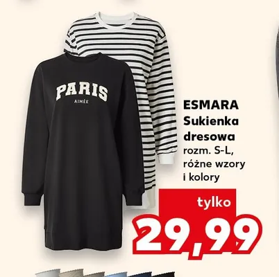 Sukienka dresowa damska Esmara promocja w Kaufland