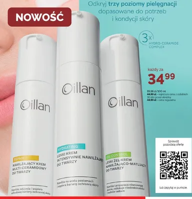 Nawilżający krem multi-ceramidowy do twarzy Oillan Repair promocja w Super-Pharm