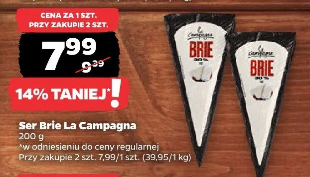 Ser Brie La Campagna promocja w Netto